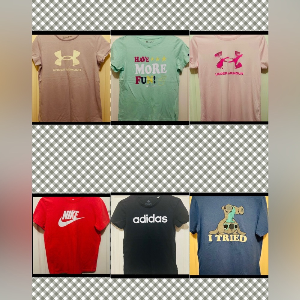 6 Girls T-Shirts Sz. 13/14, M/L 🎉